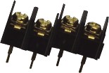 Universal PCB, small, Fitting connecting terminals for assembly
