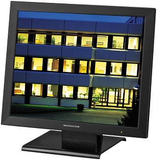 Monitores y soportes, Monitor a color LCD en carcasa metlica para sistemas de vigilancia TFT-1904LED