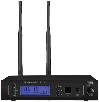 Microfoni senza fili: Trasmettitore e ricevitore, Unit ricevitore multifrequenza TXS-606