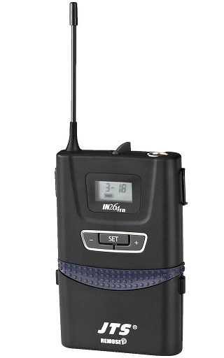 Micrfonos inalmbricos: Transmisor y receptor, Emisor de petaca UHF PLL con micrfono de solapa IN-264TB/5