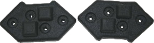 Boxenfüsse, Adam Hall Hardware, Artikelnummer: 4939 - Plastik Stapelfuß für Eckmontage, schwarz