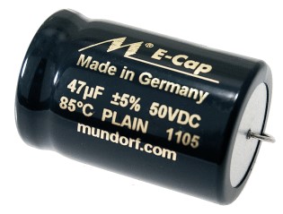Electrolytic capacitors from Mundorf, Mundorf Electrolytic capacitor, unetched