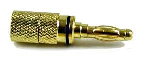 Plugs, Gold plated banana plug for wire up to 6 mm²