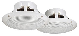 Wall and ceiling speakers: Low-impedance / 100 V, Pair of flush-mount speakers SPE-165/WS