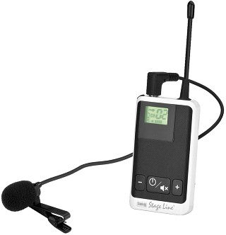 Konferenz- und Tour-Guide-Systeme, 16-Kanal-Miniatur-Sender für Mikrofonbetrieb und Audio-Line-Signale ATS-20T