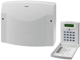 Alarmtechnik: Drahtgebundene Alarmanlagen, 8-Schleifen-Alarmzentrale mit LCD-Bedienteil DA-8000