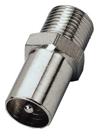 Plugs and inline jacks: F-standard, Adapter F jack/coaxial antenna plug FCH-22