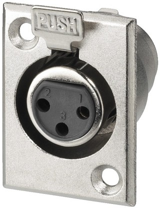 Plugs and inline jacks: XLR, XLR panel connectors, 3 poles NC-508/J