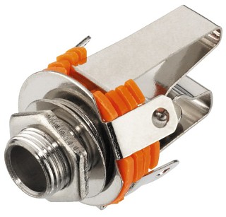 Stecker und Kupplungen: Klinke 6,3 mm, 6,3-mm-Stereo und Mono-Klinken-Einbaubuchsen T-214J
