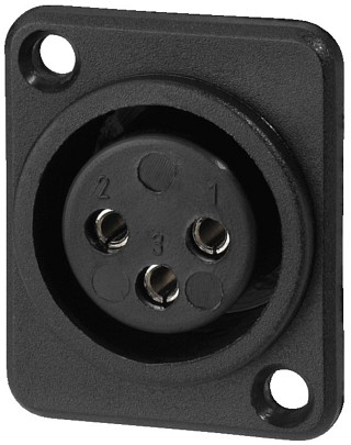 Plugs and inline jacks: XLR, XLR panel connectors, 3 poles XLR-508/J