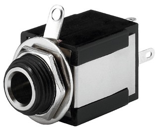 Stecker und Kupplungen: Klinke 6,3 mm, 6,3-mm-Stereo- und Mono-Klinken-Einbaubuchsen T-635SI