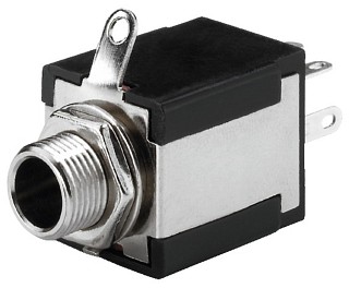 Stecker und Kupplungen: Klinke 6,3 mm, 6,3-mm-Stereo- und Mono-Klinken-Einbaubuchsen T-637S