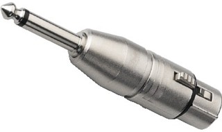 Adapter: XLR, NEUTRIK-Adapter XLR/6,3-mm-Mono-Klinkenstecker NA-2FP