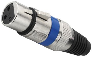 Plugs and inline jacks: XLR, XLR Inline Jacks, 3 poles XLR-207J/BL