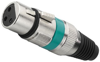 Plugs and inline jacks: XLR, XLR Inline Jacks, 3 poles XLR-207J/GN