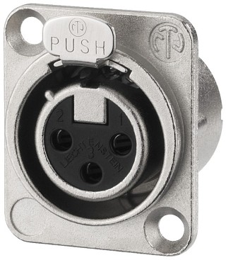 Plugs and inline jacks: XLR, NEUTRIK XLR panel connectors, 3 poles NC-3FDLX