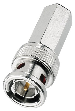 Plugs and inline jacks: BNC, BNC screw plug for cables: Ø 6 mm, 75   UG-88/S