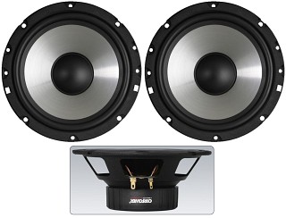 Wall and ceiling speakers: Low-impedance / 100 V, Pair of car hi-fi bass-midrange speakers, 70 WMAX, 35 WRMS, 4  , CRB-165PS