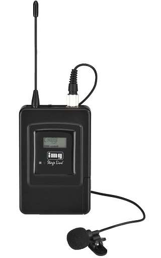 Wireless microphones: Transmitters and receivers, Multifrequency tie clip microphone transmitter TXS-606LT