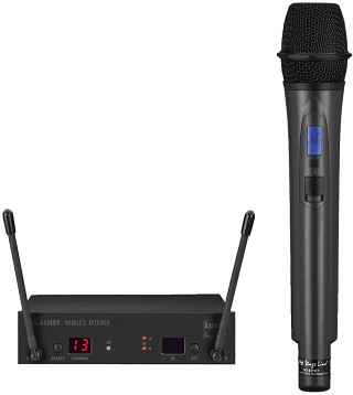 Funk-Mikrofone: Sender und Empfänger, Multi-Frequenz-Mikrofonsystem TXS-611SET