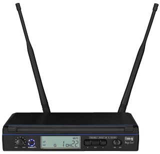 Wireless microphones: Transmitters and receivers, Single-channel diversity UHF PLL receiver, with REMOSET technology, TXS-855