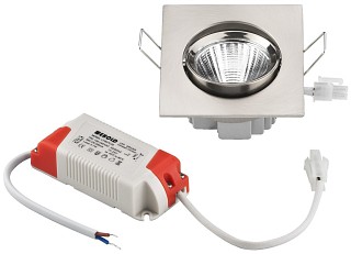 Zubehör Lichttechnik, LED-Einbaustrahler, eckig, 5 W LDSQ-755C/WWS