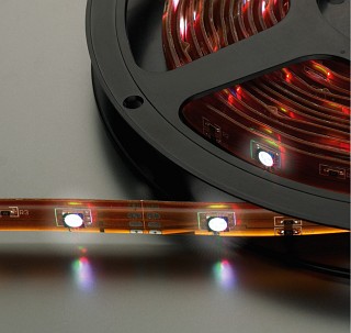 Zubehör Lichttechnik, Flexible LED-Streifen, 12 V Gleichstrom , feuchtigkeitsgeschützte Version LEDS-5MP/RGB